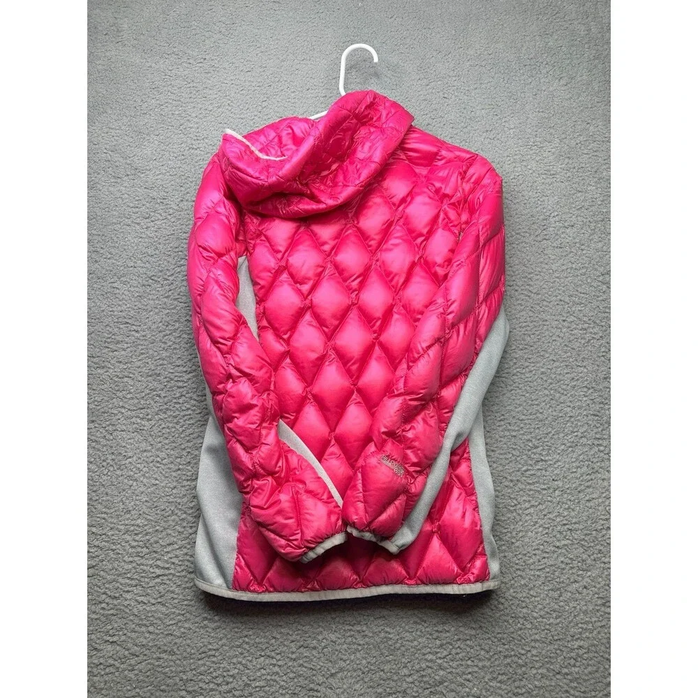 Gerry down fill power 650 girls puffer jacket Barbie pink and gray size 14/16
